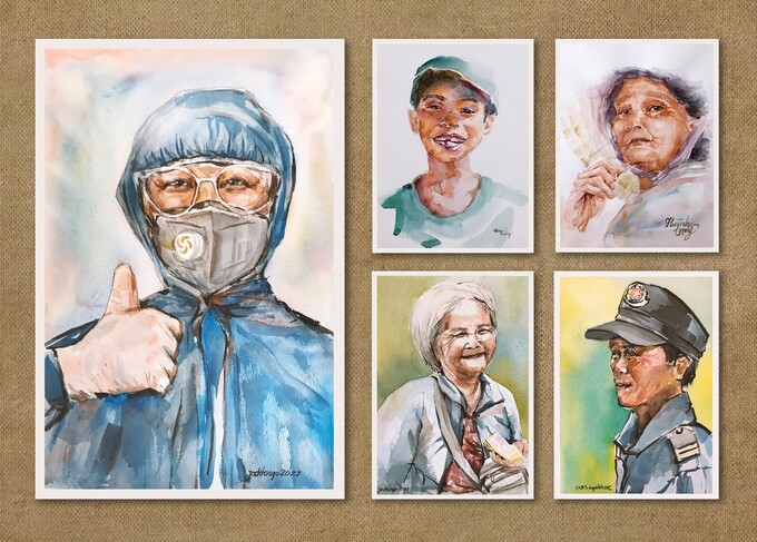 Portraits of workers. Photo: Huynh Trong Portraits of workers. Photo: Huynh Trong