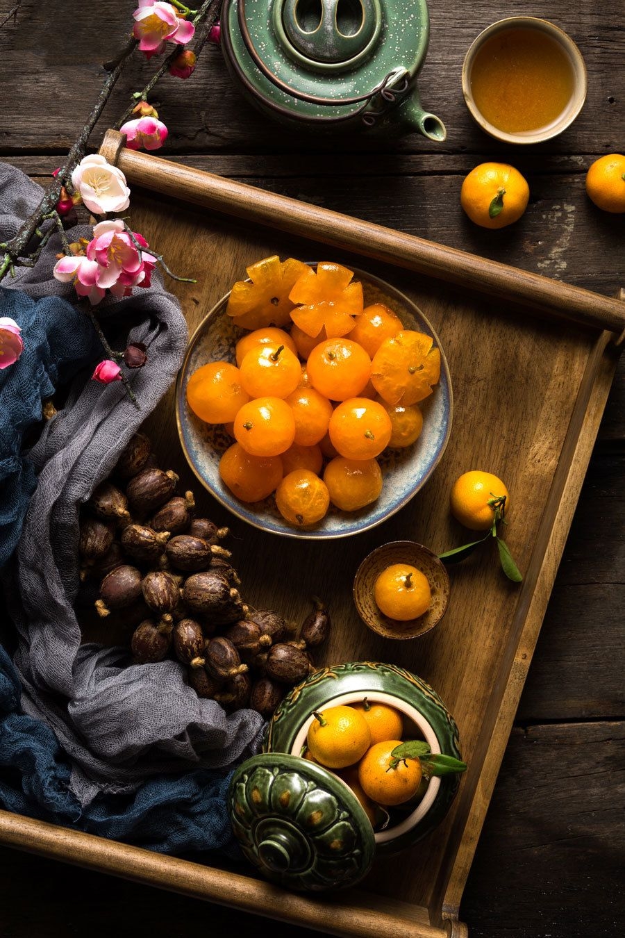 Sweet dishes in hue style