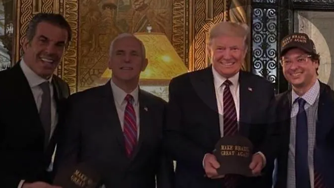 President Trump pictured next to Brazilian official who has coronavirus