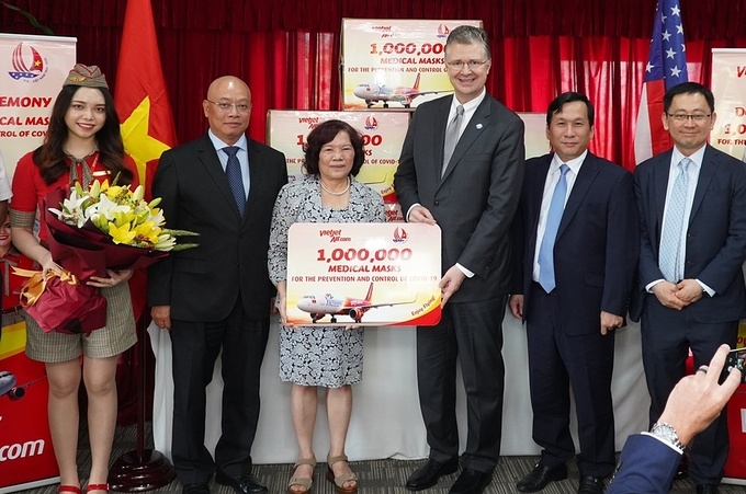 Thank you letter from US for Vietnam's face masks