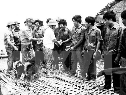 in photo liberation of truong sa archipelago