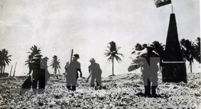 in photo liberation of truong sa archipelago