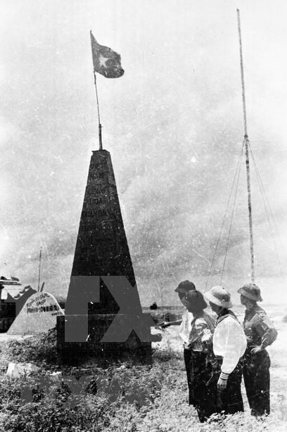 in photo liberation of truong sa archipelago