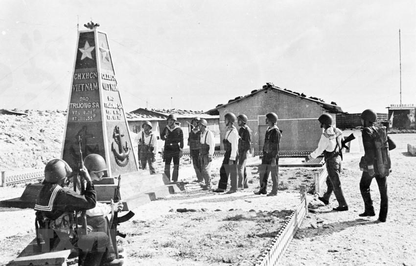 in photo liberation of truong sa archipelago