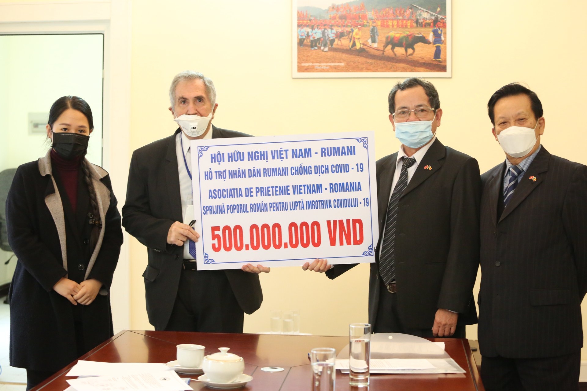 friendship association raises usd 21400 to help romanias covid 19 fight