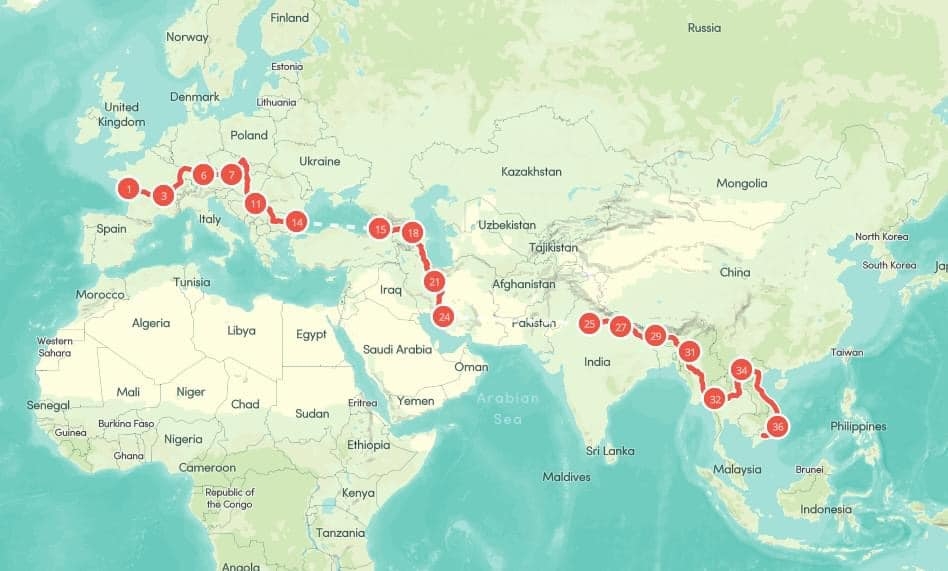 vietnamese french couple cycles from europe to asia for needy children