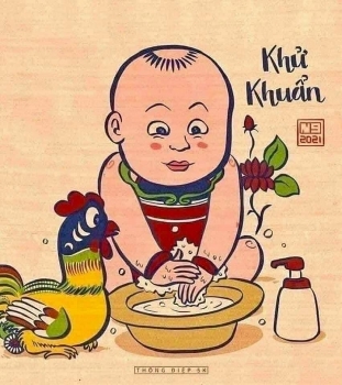 Vietnamese folk paintings raise awareness of Covid-19 prevention