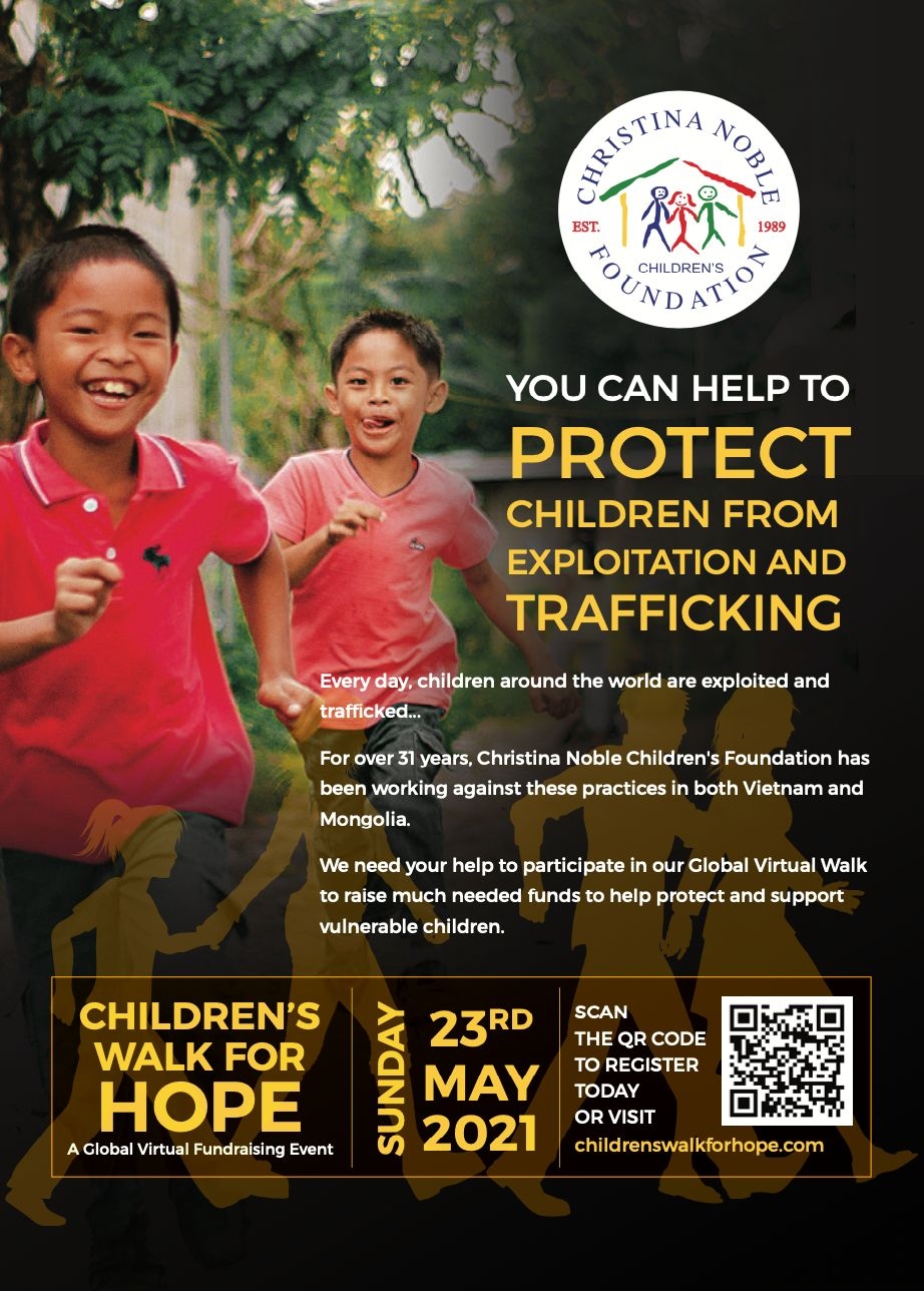 Join Christina Noble Children’s Foundation Children’s Walk for Hope