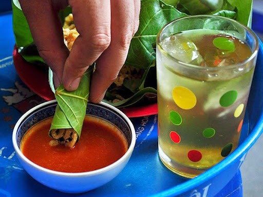 Infamous Delicacy of Hanoi: Nem Phung (Fermented Pork) With Cluster Fig Leaves
