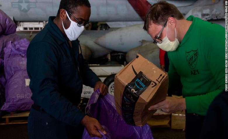 us sailors joining east sea south china sea exercise asked to wear face masks