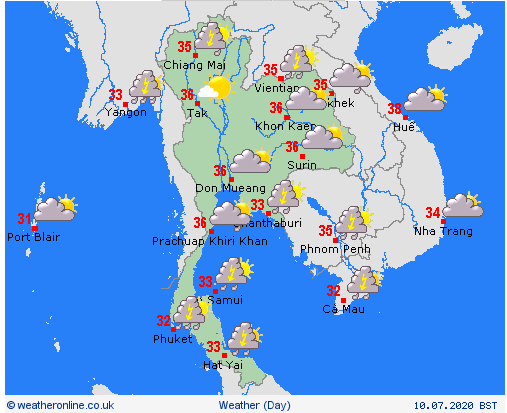 5652 thailand weather forecast on july 11