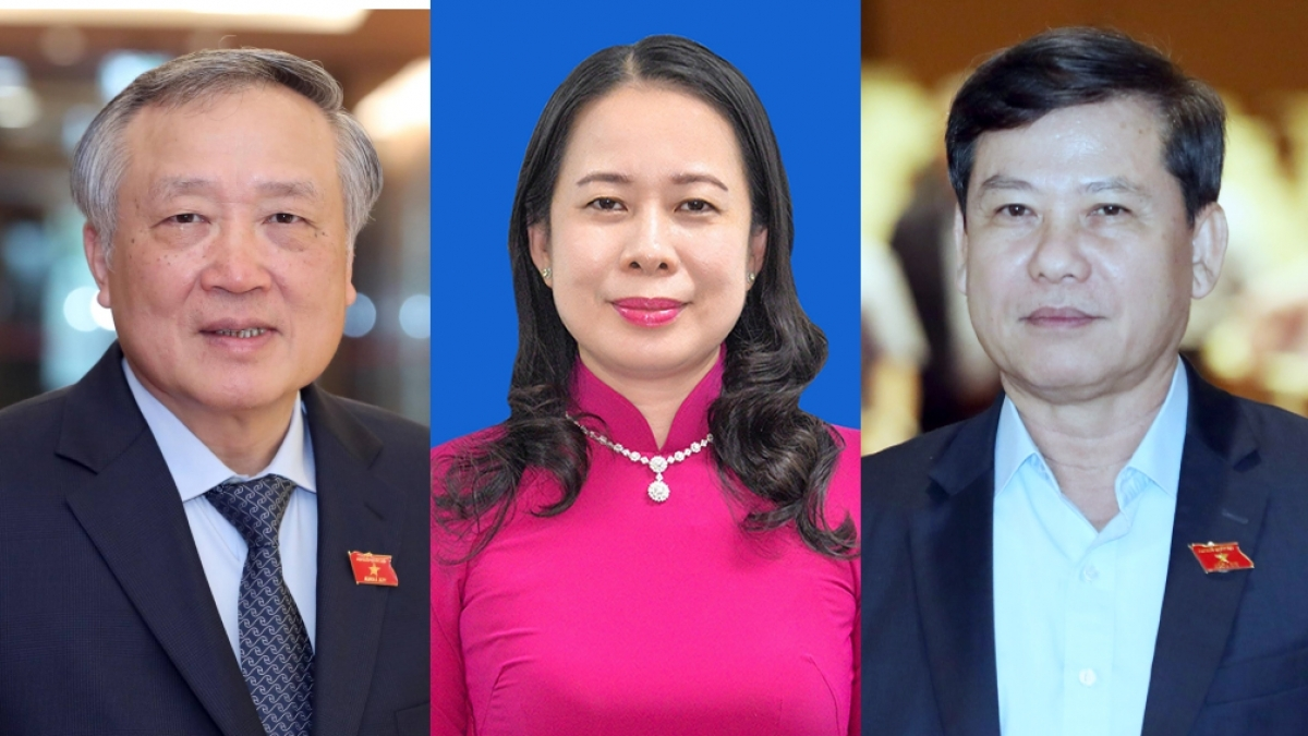  Nguyen Hoa Binh, Vo Thi Anh Xuan and Le Minh Tri (from left to right)