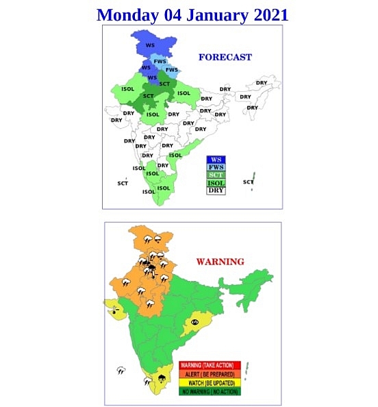 India weather forecast latest, January 4: Rain, snow continue over many parts of Western Himalaya