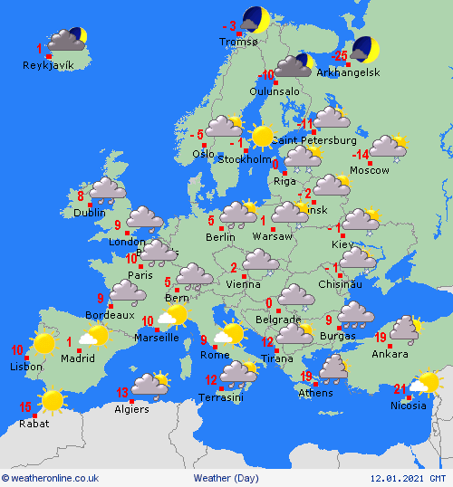 UK and Europe weather forecast latest, January 12: Milder but colder in far north in the UK with rain then heavy snow strikes