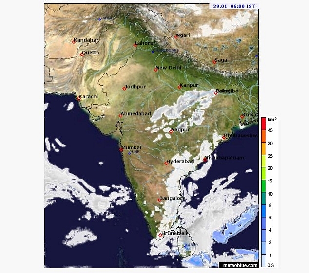 India daily weather forecast latest, January 29: Light rain, snow to cover Northeast India as cold conditions persist