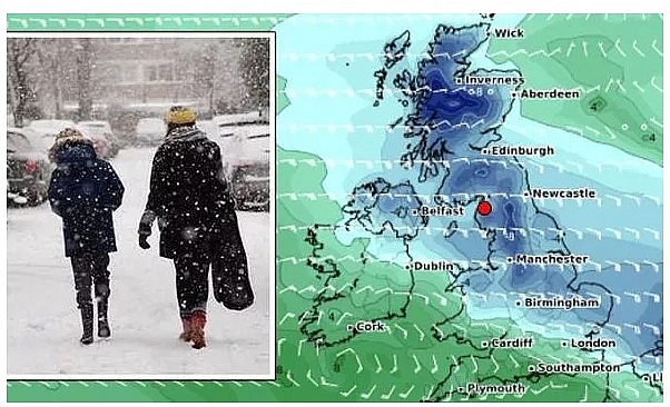 UK and Europe daily weather forecast latest, January 29: Heavy snow band to sweep the UK while temperatures plunge