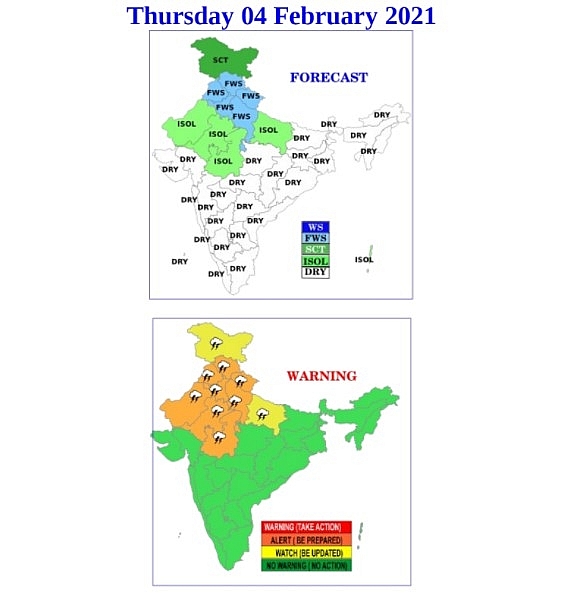 India daily weather forecast latest, February 4: Widespread rain, snow with thunderstorms, lightning and hail expected in some regions
