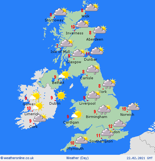 UK and Europe daily weather forecast latest, February 22: Milder conditions with wet weather and Saharan dust warning across the UK