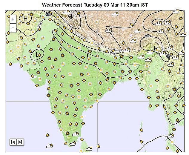 India daily weather forecast latest, March 9: Warm and sunny weather to prevail most parts of India