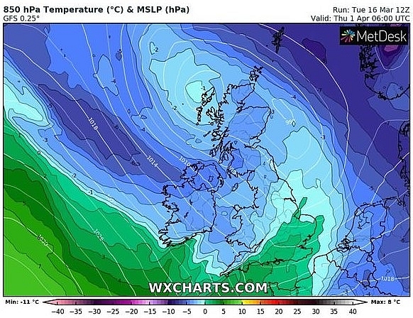UK and Europe daily weather forecast latest, March 18: Mostly dry and cloudy but rain to affect eastern England and northwest Scotland
