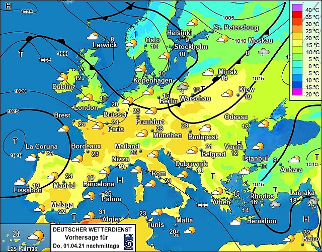 UK and Europe daily weather forecast latest, April 1: Mostly dry, with plenty of sunshine, best in the North and West of the UK