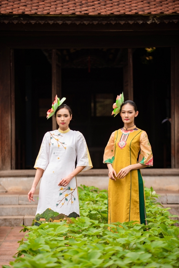 Ao Dai designers present new collections with silk, ramie at fashion event