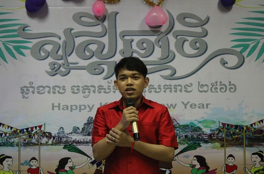 Chor Seiha, a student at Vietnam Academy of Agriculture. Photo: VNT.