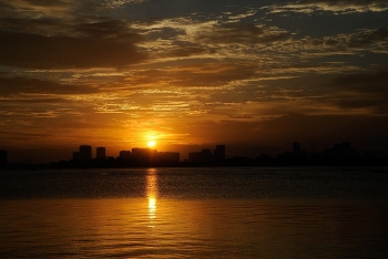 sunset hunting from the old seaplane station in hanois west lake