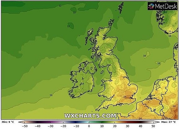 uk and europe weather forecast latest july 25 rain to extinguish the searing chain and cover britain
