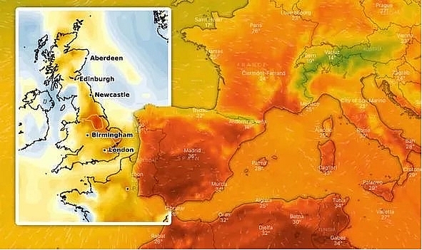 uk and europe weather forecast latest july 26 thunderstorm to battle uk while map turns red for europe