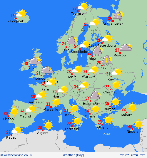 uk and europe weather forecast latest july 26 thunderstorm to battle uk while map turns red for europe