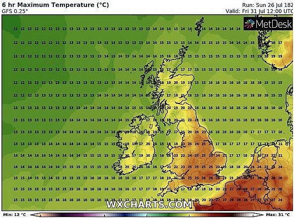 uk and europe weather forecast latest july 30 scorching to end as temperatures plummets in days
