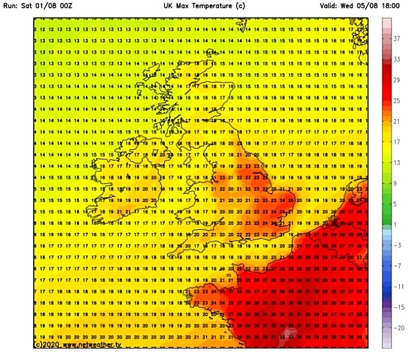 uk and europe weather forecast latest august 3 heatwave to return to britain with temperatures rising to 35c