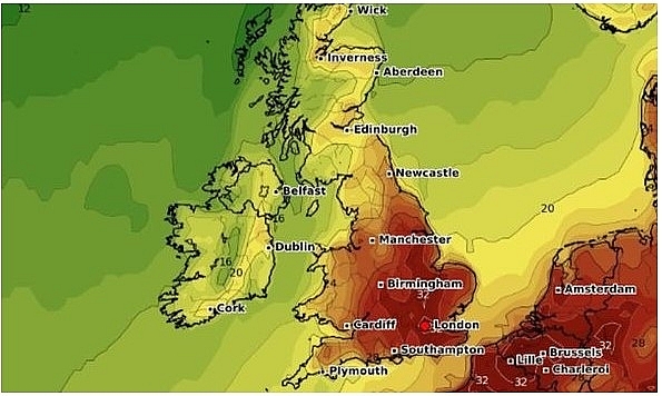 uk and europe weather forecast latest august 7 hot makes chart turn red across the uk europe