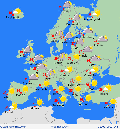 UK and Europe weather forecast latest, August 22: Storm Ellen reintroduces robust heatwave back to Europe
