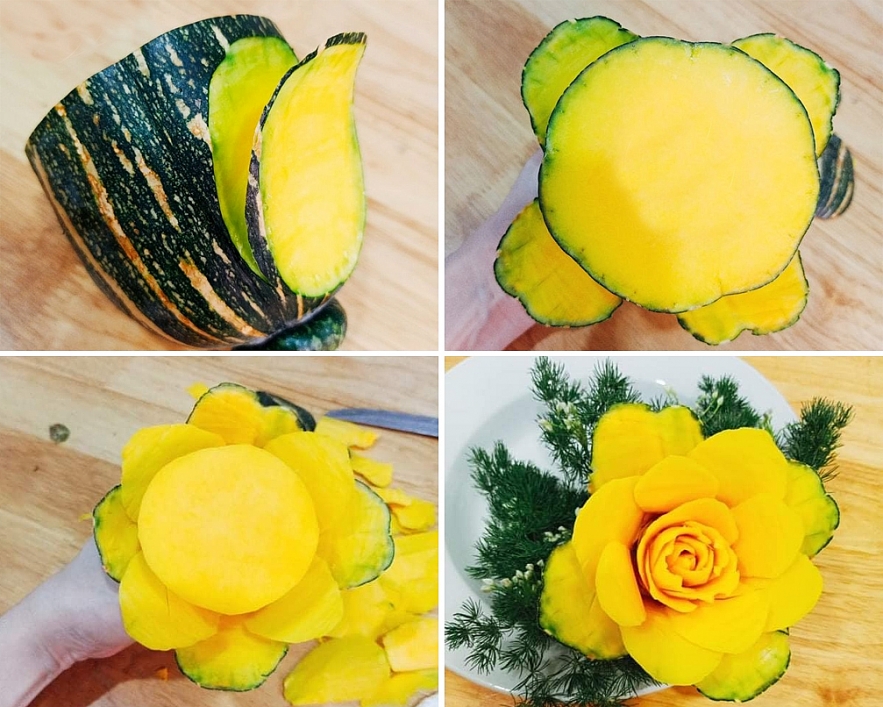 Vietnamese woman inspires cooking with flowers images on dishes Vietnamese woman inspires cooking with flowers images on dishes