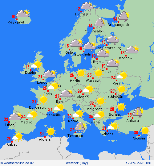 UK and Europe weather forecast latest, September 12: Temperatures rocket to 30C across Europe