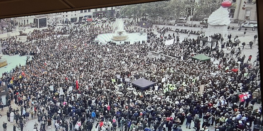 Anti lockdown protests in the UK: Nine cops injured as Trafalgar Square and Hyde Park bombarded by thousands of maskless protesters