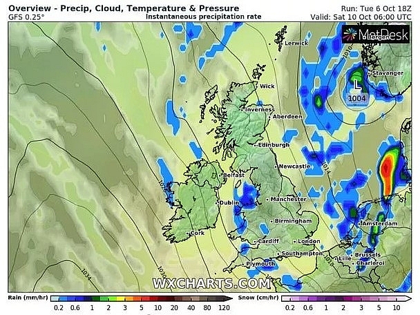 UK and Europe weather forecast latest, October 8: Extreme weather blasts Britain as temperatures plummet