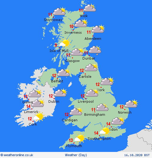 UK and europe weather forecast latest, october 16: fierce winds downpours to smash britain