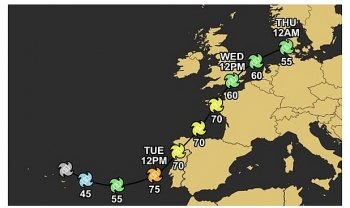 uk and europe weather forecast latest october 21 storm barbara threats britain with strong winds and torrential rain