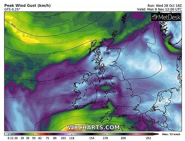 UK and Europe weather forecast latest, October 31: Cold temperatures with Atlantic storms set to hit Britain this weekend