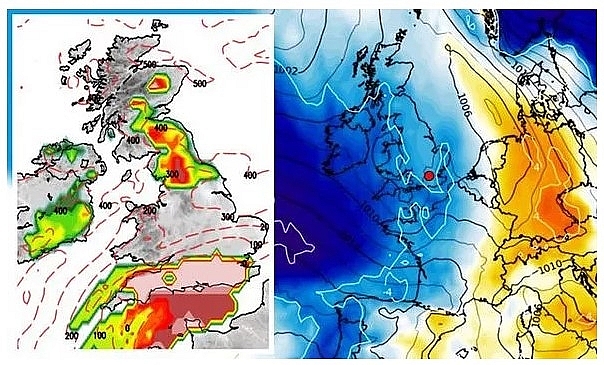 UK and Europe weather forecast latest, November 5: London in "firing line" with snow sweeping across Britain