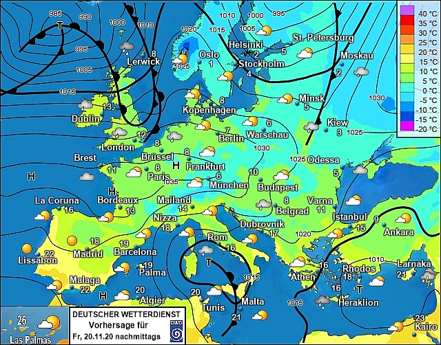 UK and Europe weather forecast latest, November 20: Icy temperatures with downpours and windy conditions to cover Britain