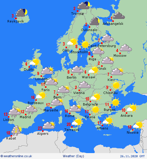 UK and europe weather forecast latest, november 26: britain braces for freezing temperatures with snow to cover