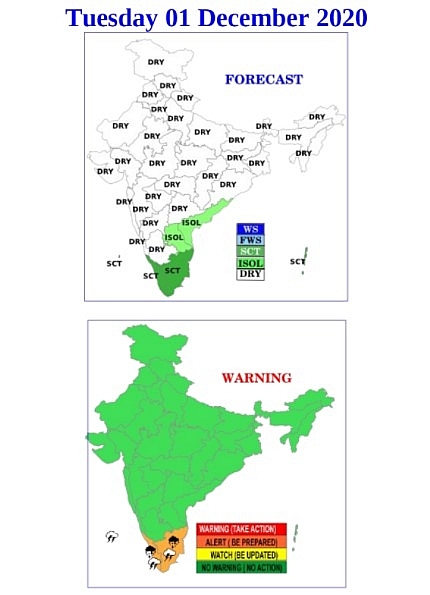 India weather forecast latest, December 1: Another storm sets to hit Tamil Nadu and Kerala