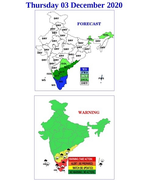 India weather forecast latest, December 3: Heavy rainfall by Cyclone Burevi brewing over southwest Bay of Bengal