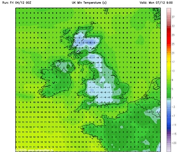 UK and Europe weather forecast latest, December 6: Weather maps turn blue with freezing temperatures leading snow