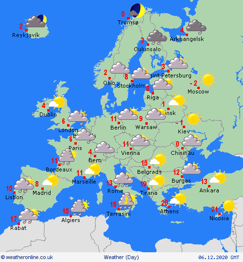 UK and Europe weather forecast latest, December 6: Weather maps turn blue with freezing temperatures leading snow