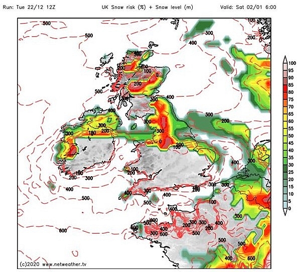 UK and Europe weather forecast latest, December 24: Freezing air, widespread snow to cover the UK over the next couple of weeks